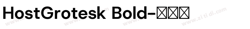 HostGrotesk Bold字体转换